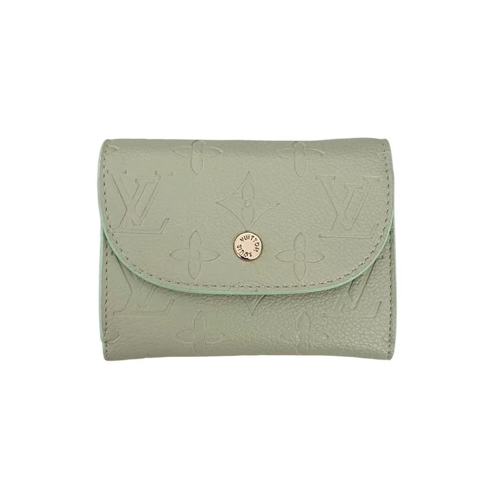 LV Luxury Card Holder - Monogram Print Multi-Function Wallet with Zip Pocket