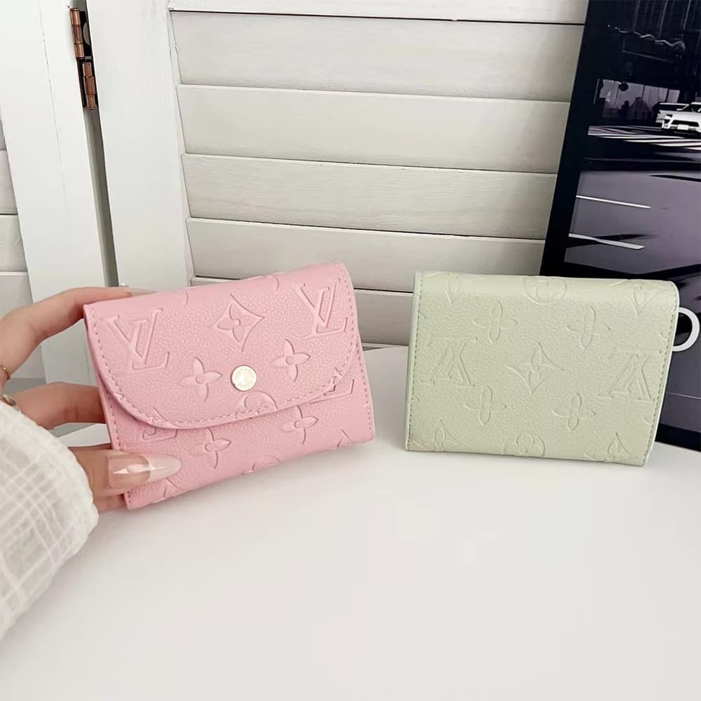 LV Luxury Card Holder - Monogram Print Multi-Function Wallet with Zip Pocket LV Luxury Card Holder - Monogram Print Multi-Function Wallet with Zip Pocket