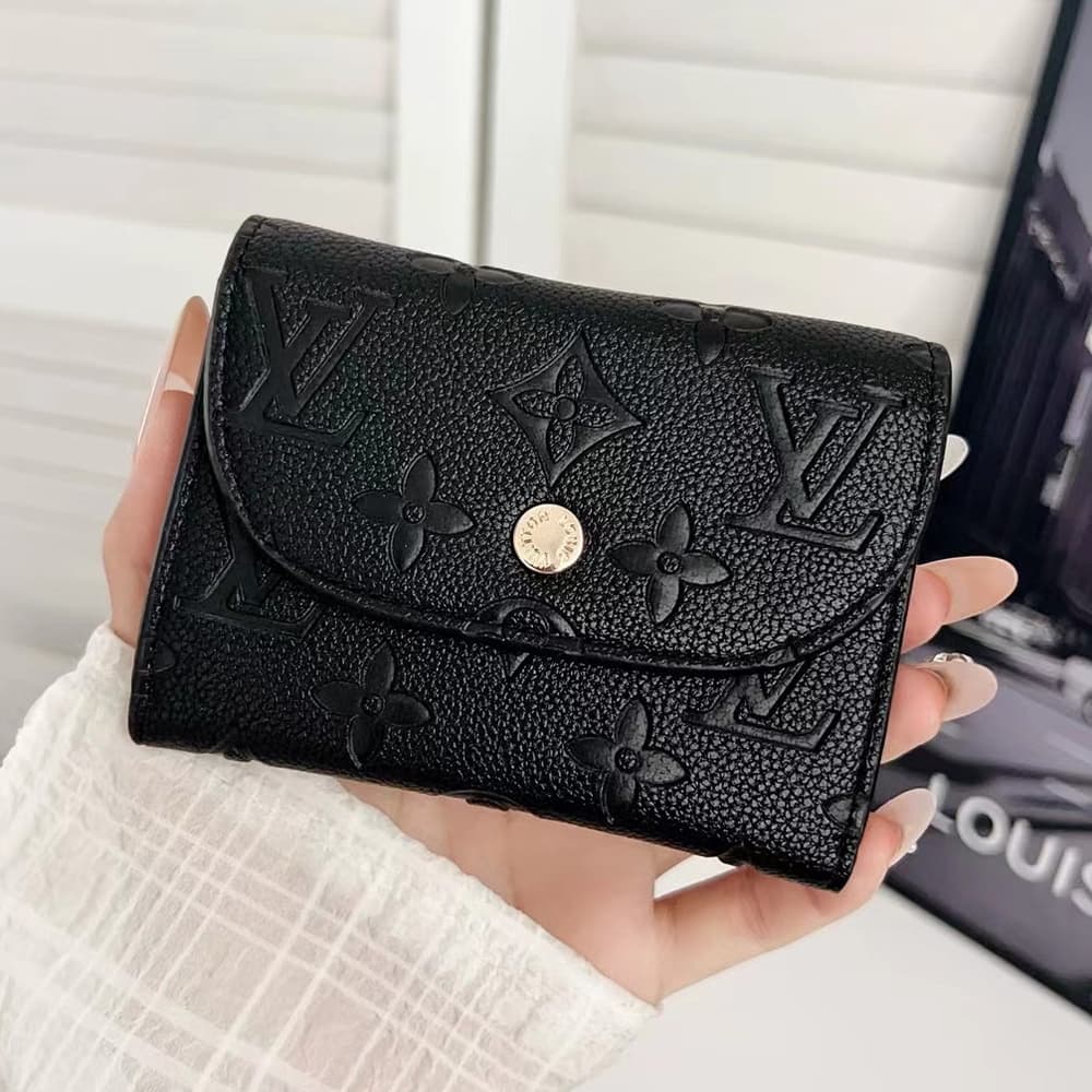 LV Luxury Card Holder - Monogram Print Multi-Function Wallet with Zip Pocket LV Luxury Card Holder - Monogram Print Multi-Function Wallet with Zip Pocket