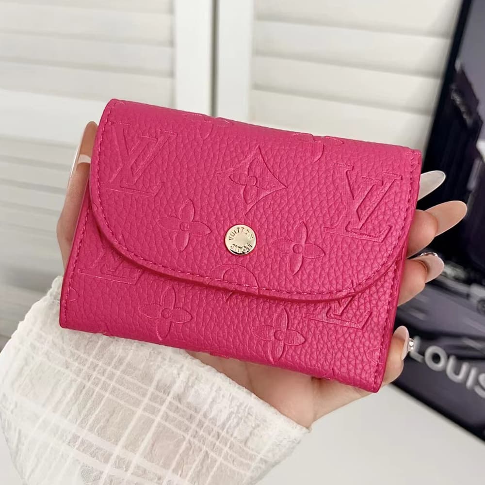 LV Luxury Card Holder - Monogram Print Multi-Function Wallet with Zip Pocket LV Luxury Card Holder - Monogram Print Multi-Function Wallet with Zip Pocket