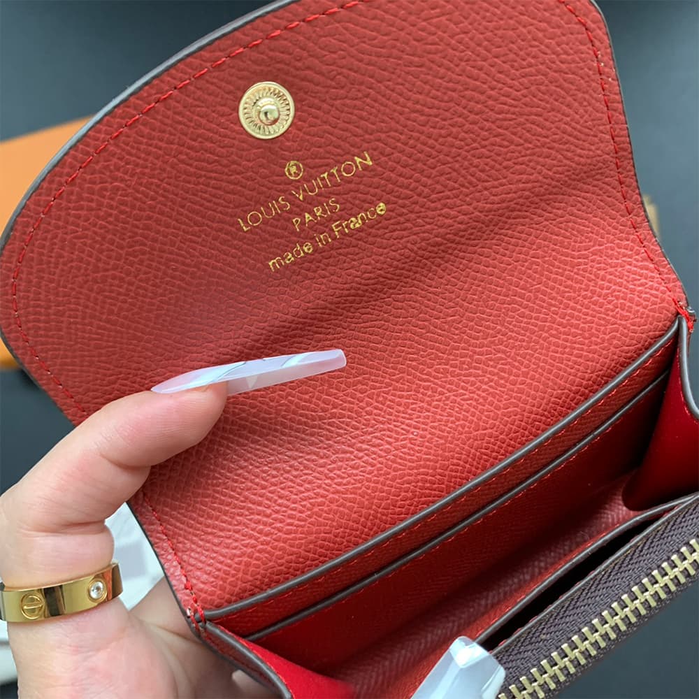 LV Luxury Card Holder - Monogram/Damier Design with Gold Accents (11x8cm)