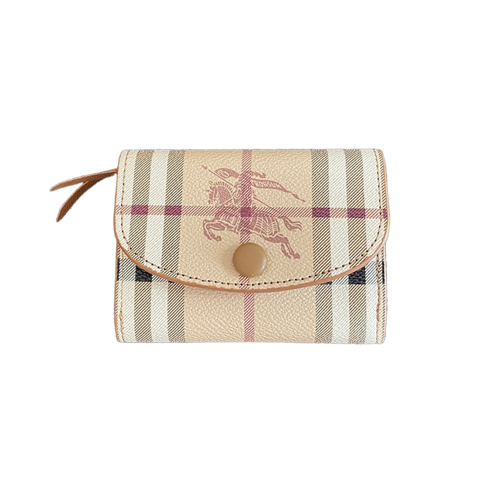Burberry Luxury Card Holder - Vintage Check with Equestrian Knight Logo