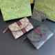 GUCCI Luxury Card Holder - GG Supreme with Red/Green Web & Tassel GUCCI Luxury Card Holder - GG Supreme with Red/Green Web & Tassel