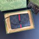 GUCCI Luxury Card Holder - GG Supreme with Red/Green Web & Tassel GUCCI Luxury Card Holder - GG Supreme with Red/Green Web & Tassel