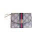 GUCCI Luxury Card Holder - GG Supreme with Red/Green Web & Tassel GUCCI Luxury Card Holder - GG Supreme with Red/Green Web & Tassel