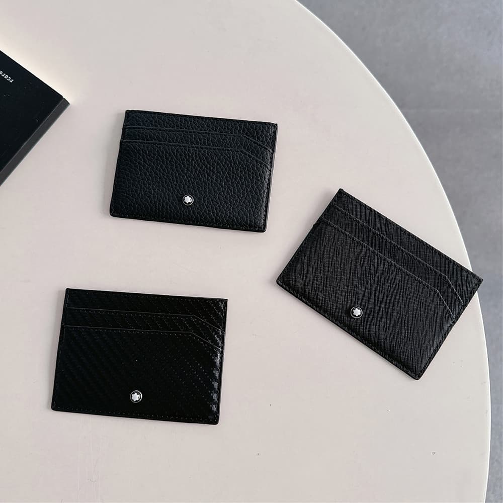 Montblanc Luxury Card Holder - Signature Star Logo with 3 Texture Options