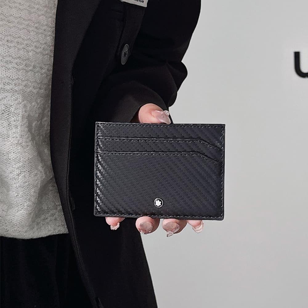 Montblanc Luxury Card Holder - Signature Star Logo with 3 Texture Options Montblanc Luxury Card Holder - Signature Star Logo with 3 Texture Options
