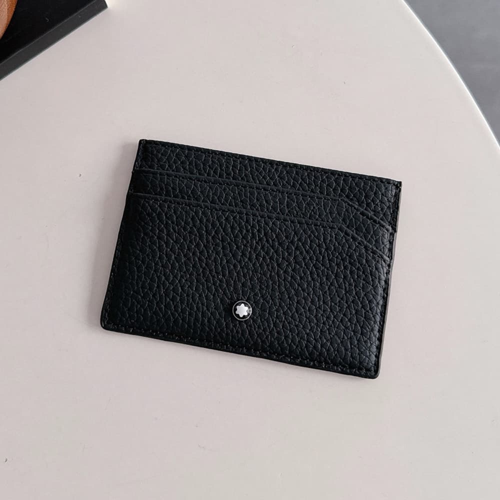 Montblanc Luxury Card Holder - Signature Star Logo with 3 Texture Options Montblanc Luxury Card Holder - Signature Star Logo with 3 Texture Options