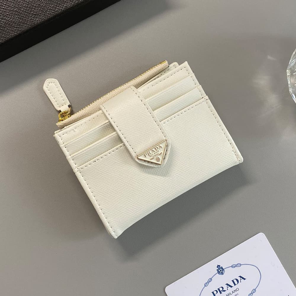 Prada Luxury Card Holder - Saffiano Leather with Triangle Logo (11x9cm) Prada Luxury Card Holder - Saffiano Leather with Triangle Logo (11x9cm)