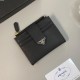 Prada Luxury Card Holder - Saffiano Leather with Triangle Logo (11x9cm) Prada Luxury Card Holder - Saffiano Leather with Triangle Logo (11x9cm)