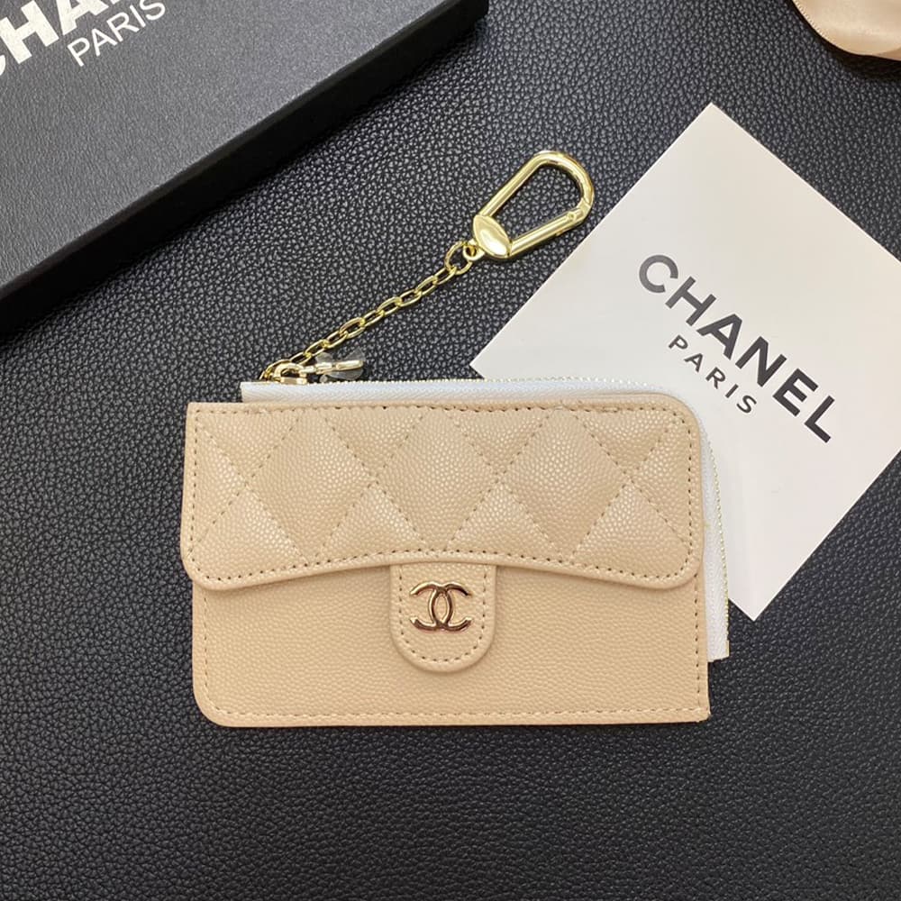 Chanel Luxury Card Holder - Quilted Design with CC Logo & Chain (13.5x8.5cm) Chanel Luxury Card Holder - Quilted Design with CC Logo & Chain (13.5x8.5cm)