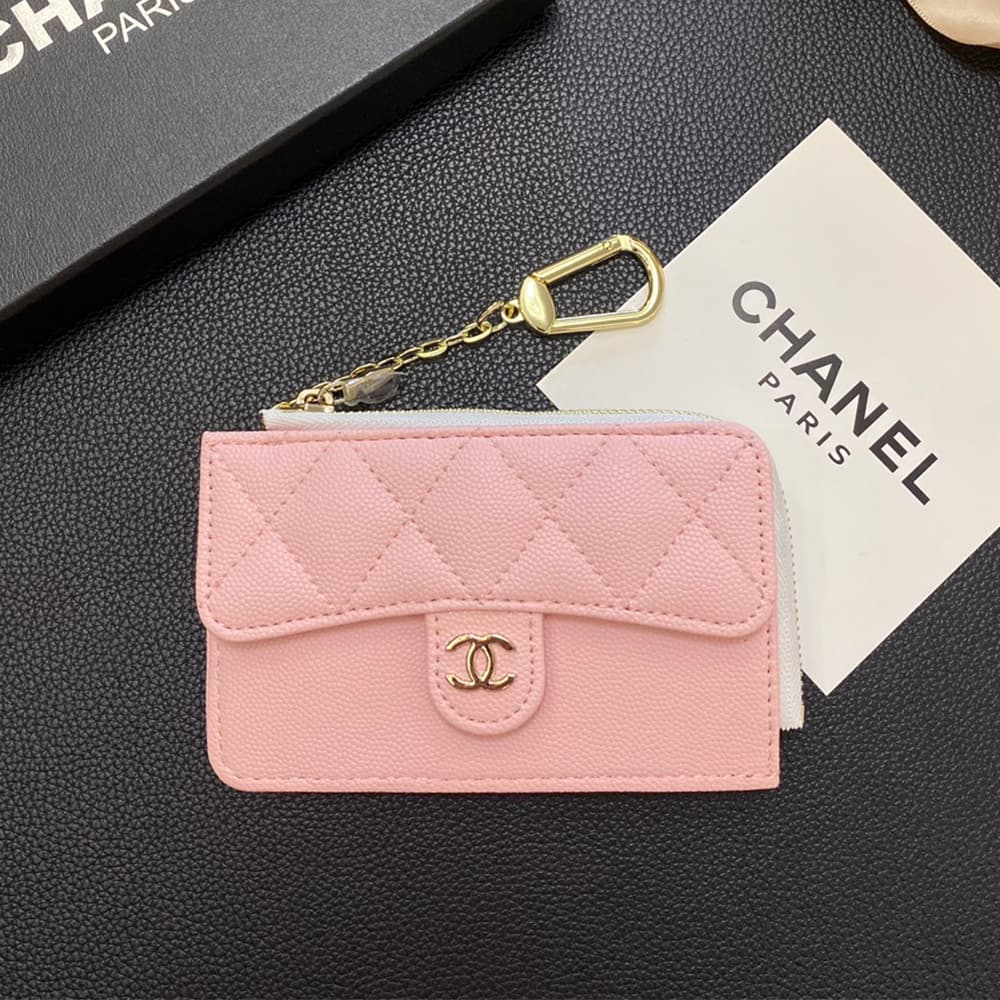 Chanel Luxury Card Holder - Quilted Design with CC Logo & Chain (13.5x8.5cm) Chanel Luxury Card Holder - Quilted Design with CC Logo & Chain (13.5x8.5cm)