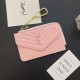 YSL Luxury Designer Card Holder with Quilted Texture & Chain Strap YSL Luxury Designer Card Holder with Quilted Texture & Chain Strap