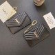 YSL Quilted Leather Card Holder with Gold-Tone Logo & Chain Strap YSL Quilted Leather Card Holder with Gold-Tone Logo & Chain Strap