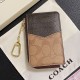 COACH Signature Card Holder with CC Monogram & Horse Carriage Charm COACH Signature Card Holder with CC Monogram & Horse Carriage Charm