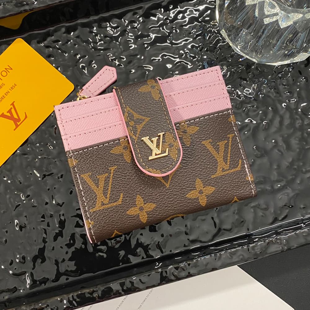 Louis Vuitton Monogram Card Holder with LV Gold-Tone Closure Louis Vuitton Monogram Card Holder with LV Gold-Tone Closure