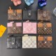 Louis Vuitton-Inspired Monogram Card Holder with Golden-toned Rivets Louis Vuitton-Inspired Monogram Card Holder with Golden-toned Rivets