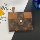 Louis Vuitton-Inspired Monogram Card Holder with Golden-toned Rivets Louis Vuitton-Inspired Monogram Card Holder with Golden-toned Rivets