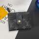 Louis Vuitton-Inspired Monogram Card Holder with Golden-toned Rivets Louis Vuitton-Inspired Monogram Card Holder with Golden-toned Rivets