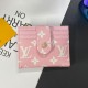 Louis Vuitton-Inspired Monogram Card Holder with Golden-toned Rivets Louis Vuitton-Inspired Monogram Card Holder with Golden-toned Rivets
