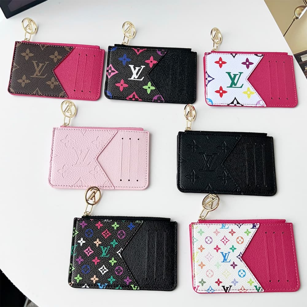 Louis Vuitton Colorful Monogram Card Holder with LV Zipper Pull