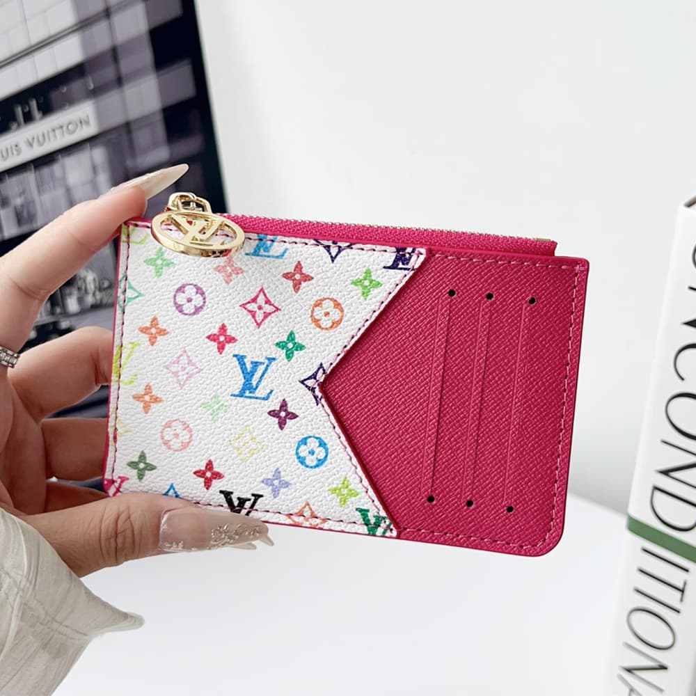 Louis Vuitton Colorful Monogram Card Holder with LV Zipper Pull