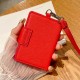 Prada Saffiano Card Holder with Metal Triangle Logo