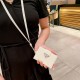 Prada Saffiano Card Holder with Metal Triangle Logo