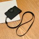 Prada Saffiano Card Holder with Metal Triangle Logo