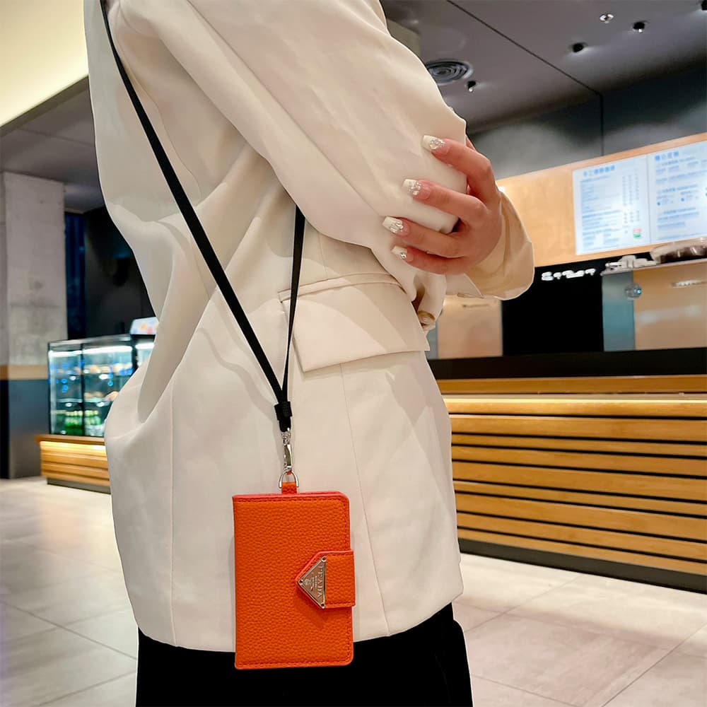 Prada Pebbled Leather Card Holder with Triangle Logo