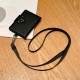 Prada Pebbled Leather Card Holder with Triangle Logo