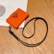 Prada Pebbled Leather Card Holder with Triangle Logo