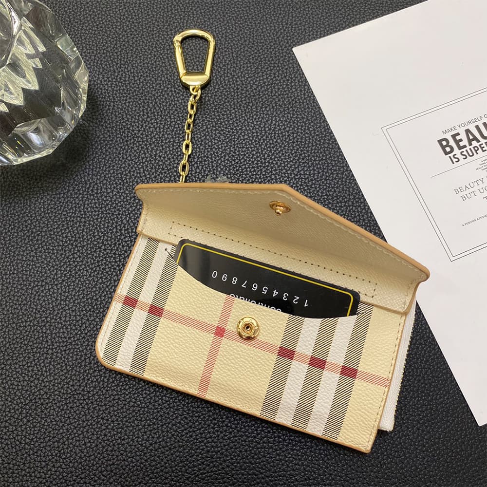 Burberry Classic Check Card Holder with TB Logo & Equestrian Knight