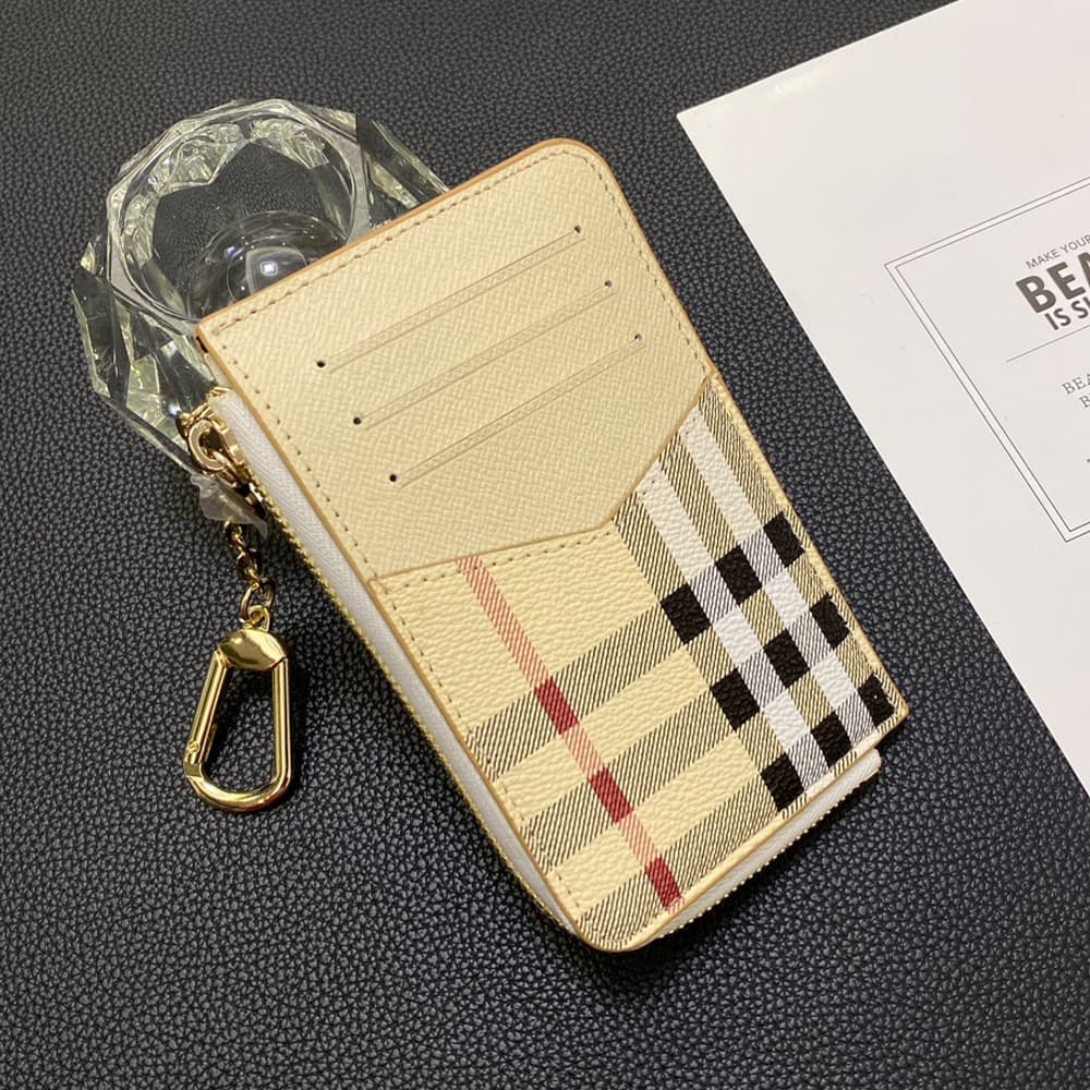 Burberry Classic Check Card Holder with TB Logo & Equestrian Knight