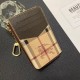 Burberry Classic Check Card Holder with TB Logo & Equestrian Knight