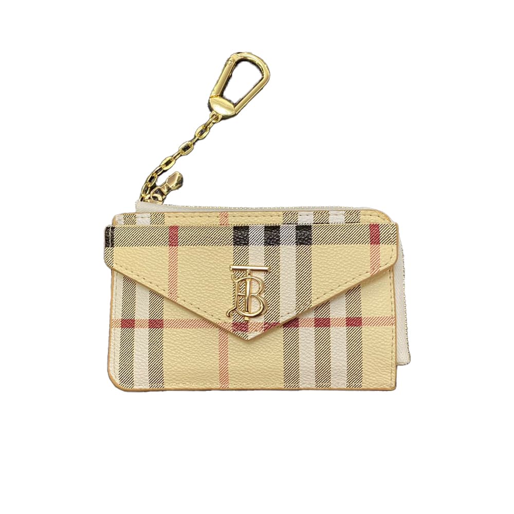 Burberry Classic Check Card Holder with TB Logo & Equestrian Knight