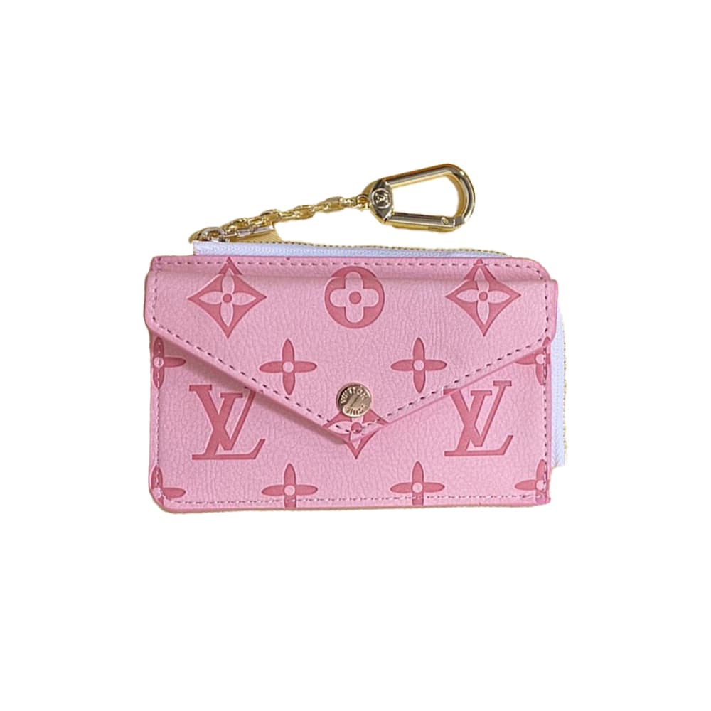 Louis Vuitton Embossed Monogram Card Holder with Gold Charm - Luxury Designer Wallet