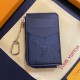 Louis Vuitton Embossed Monogram Card Holder with Gold Charm - Luxury Designer Wallet