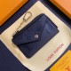 Louis Vuitton Embossed Monogram Card Holder with Gold Charm - Luxury Designer Wallet