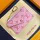 Louis Vuitton Embossed Monogram Card Holder with Gold Charm - Luxury Designer Wallet