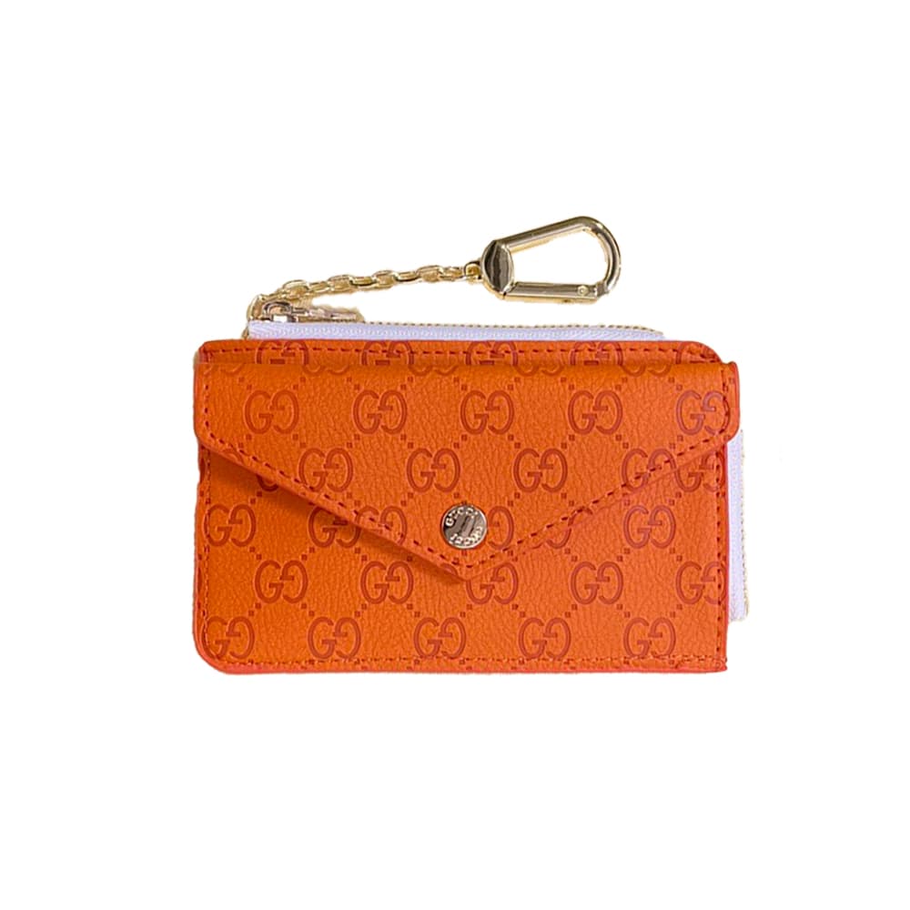 Gucci Embossed GG Supreme Card Holder with Gold-Tone Logo - Luxury Designer Wallet