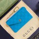 Gucci Embossed GG Supreme Card Holder with Gold-Tone Logo - Luxury Designer Wallet