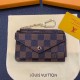 Louis Vuitton Monogram & Damier Card Holder with Gold-Tone Hardware – Luxury Designer Wallet