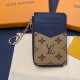 Louis Vuitton Monogram & Damier Card Holder with Gold-Tone Hardware – Luxury Designer Wallet