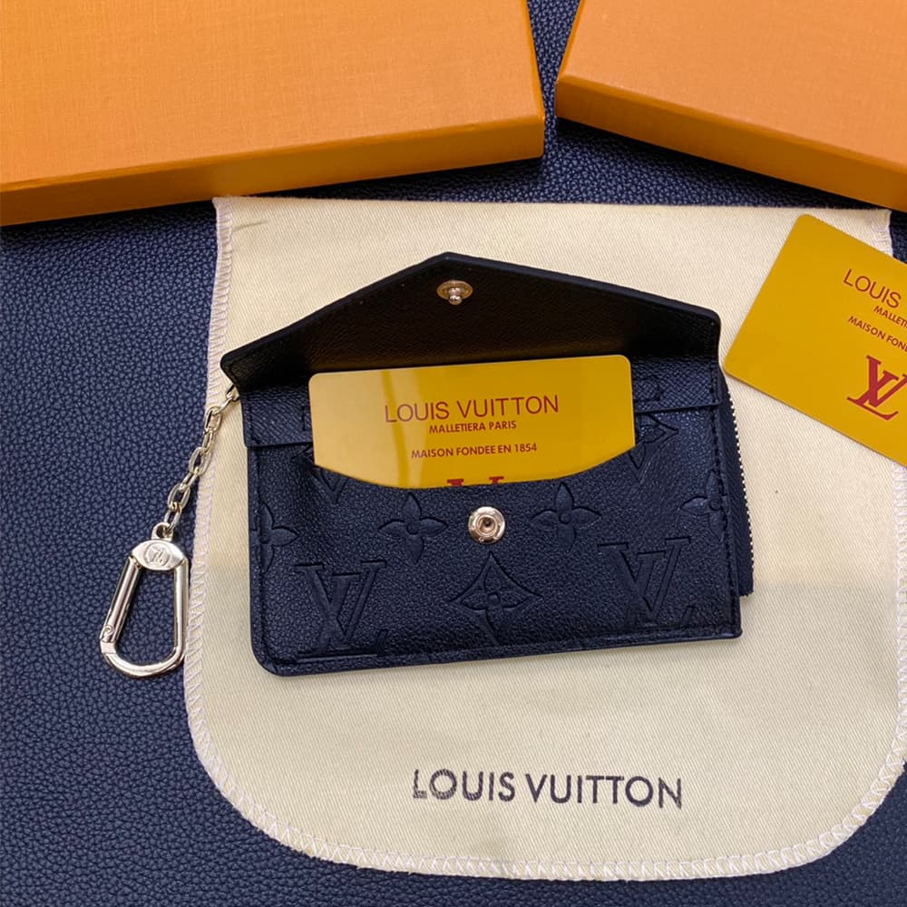 Louis Vuitton Monogram & Damier Card Holder with Gold-Tone Hardware – Luxury Designer Wallet
