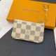 Louis Vuitton Inspired Luxury Card Holder – Monogram & Damier Patterns with Gold-toned Chain
