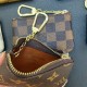 Louis Vuitton Inspired Luxury Card Holder – Monogram & Damier Patterns with Gold-toned Chain