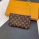 Louis Vuitton Inspired Luxury Card Holder – Monogram & Damier Patterns with Gold-toned Chain