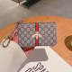 Gucci GG Monogram Luxury Card Holder with Gold-toned Chain (Small Wallet for Cards & Cash)