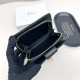 Dior Cannage Quilted Leather Luxury Card Holder with Gold-toned D.I.O.R. Charm (Black)